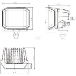 Lampă de lucru LED, 70W, 8400 lm, pătrat