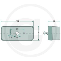 Lampa stop John Deere AL25645 stanga