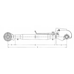 Tirant central cu carlig 400 mm, M36 cat.3/3
