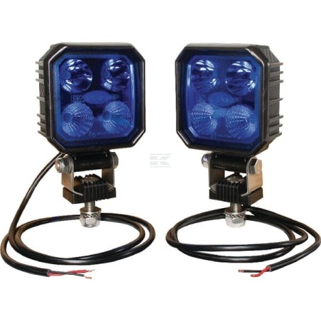 Set lămpi de lucru LED, 2x9W, albastru