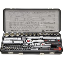 Set chei tubulare profesionale cu profil interior și exterior 1/2” si 1/4”