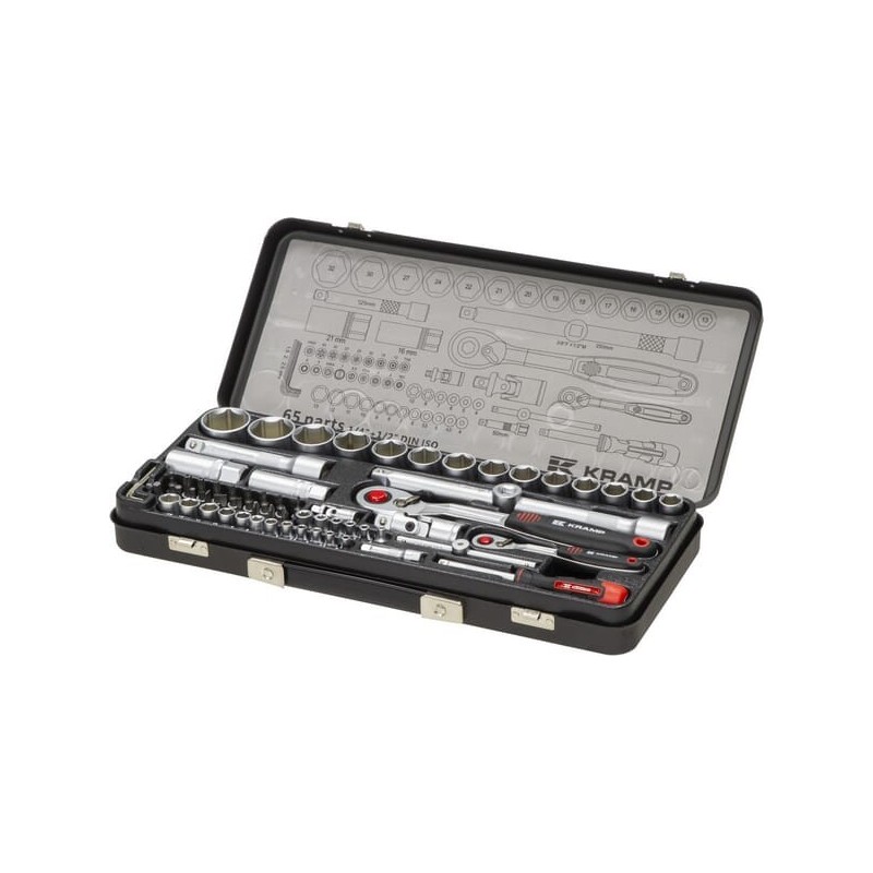 Set chei tubulare profesionale cu profil interior și exterior 1/2” si 1/4”