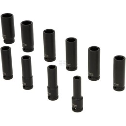 Set capete lungi chei tubulare de impact 1/2", 10 piese | Ferico