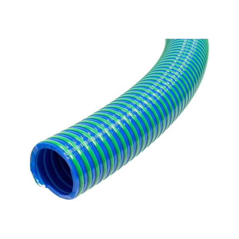 Furtun vidanja din PVC albastru/verde 3"