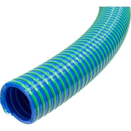 Furtun vidanja din PVC albastru/verde 3"