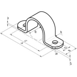 Brida teava galvanizata 1"