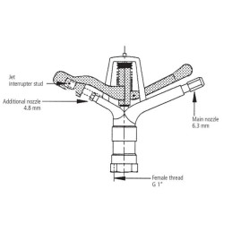Aspersor V70 BI 1"