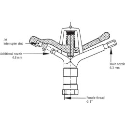 Aspersor V70 BI 1"