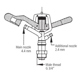 Aspersor V35 BU 3/4"