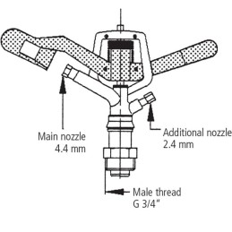 Aspersor V35 BU 3/4"