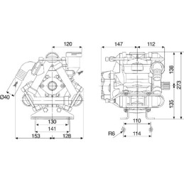 Pompa cu membrana si piston BP 125K