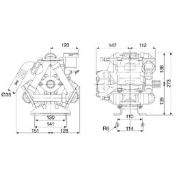 Pompa cu membrana si piston BP 105K