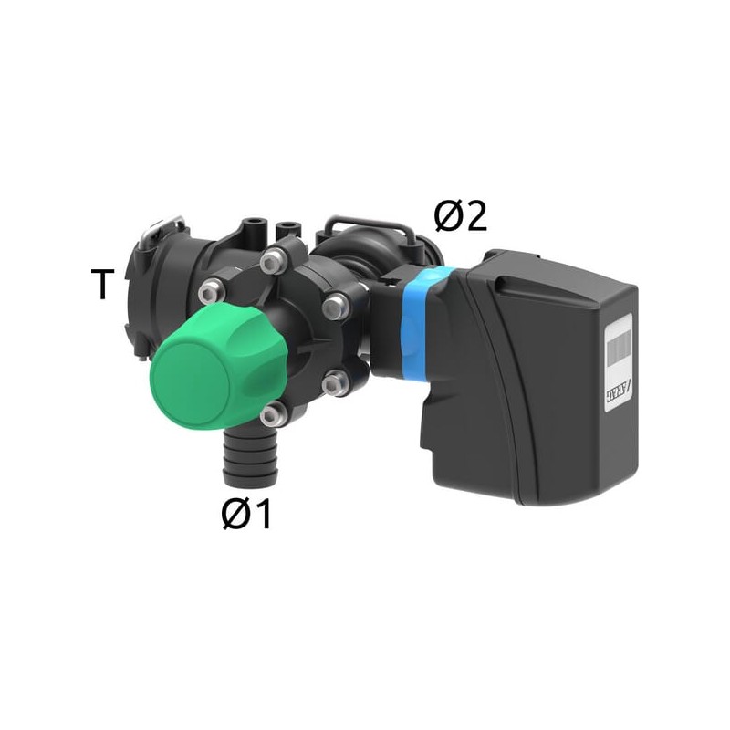 Supapa electrica de comanda principala cu supapa de presiune maxima reglabila si racord pentru furca T5 150l/m 20bar