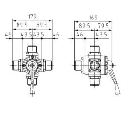Robinet cu bila 4/5 cai 1 1/4"