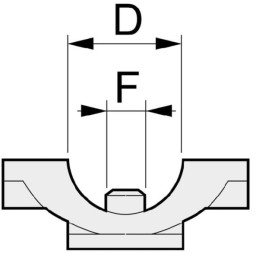 Suport duza dcv ISO, clema tub 1/2"