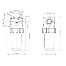 Filtru conducta 1 1/4" tata 200-280l/m