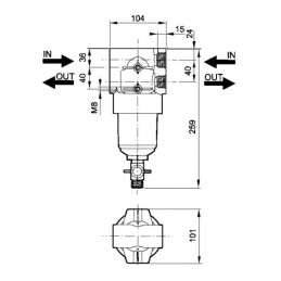 Filtru de inalta presiune 80 mesh