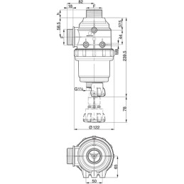 Filtru de absorbtie 1 1/2" 100-160l/min