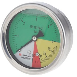 Manometru diametru 63mm 0-5-20-25 1/4" BSP conexiune spate