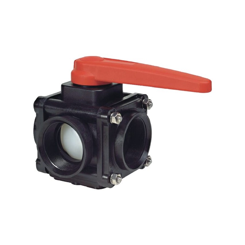 Robinet cu bila 3 cai 1 1/4" 16 bari