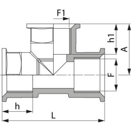 Racord T mama 3x1/2"
