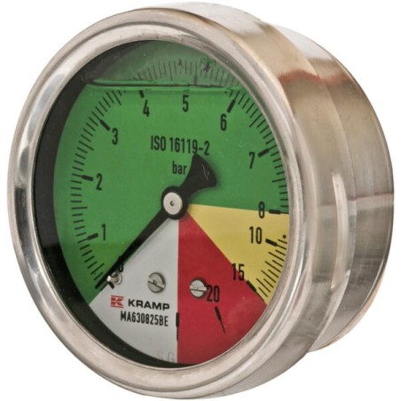 Manometru diametru 63mm 0-8-15-25 1/4" BSP conexiune spate
