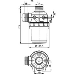 Filtru de absorbtie 1 1/4" 60-100l/min