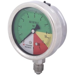 Manometru diametru 63mm 0-8-15-25 1/4" BSP conexiune inferioara
