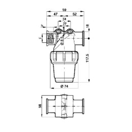 Filtru presiune 1/2" 50 mesh