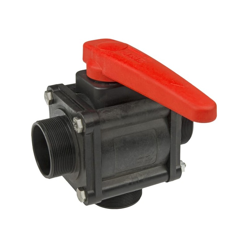 Robinet cu bila 3 cai 2 1/2" tata