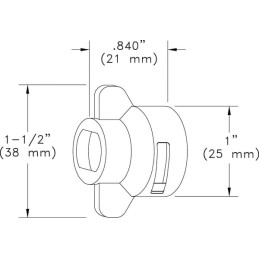 Capac duza pentru Hardi Red 8mm