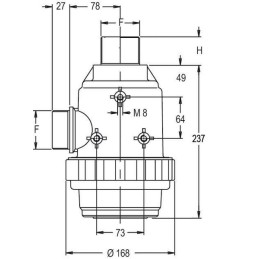 Filtru de absorbtie 2"M 220l/min, 50 mesh