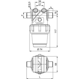 Filtru conducta 3/4" tata 100 mesh