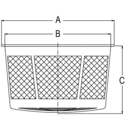 Recipient filtru pentru orificiu de 380mm