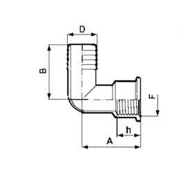 Racord furtun cot 90? 20mm x 3/4" mama