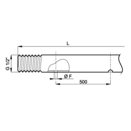 Teava otel inoxidabil 1/2" 307cm diametru 10 x 7 orificii