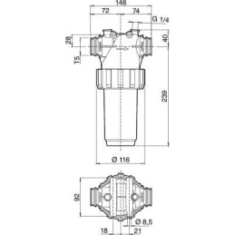 Filtru presiune T5 200-280l
