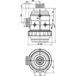 Filtru de absorbtie 1 1/2" 160-220l/min