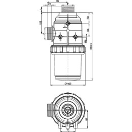 Filtru de absorbtie 2" tata 50 mesh