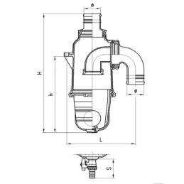 Sifon separator 60 mm