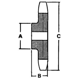 Pinion 8 dinți 55/62