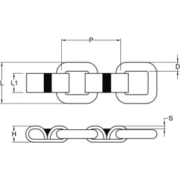 Lanț foarte rezistent 12x100 9,0 T