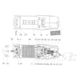 Perie de carbon cu arc, set de 2x