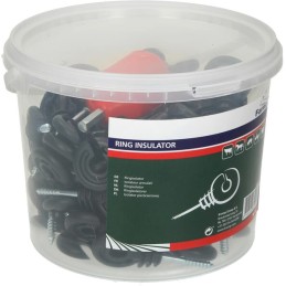 Izolator inelar negru cu șurub 40mm x diametru 5,0mm 90 buc. Farma