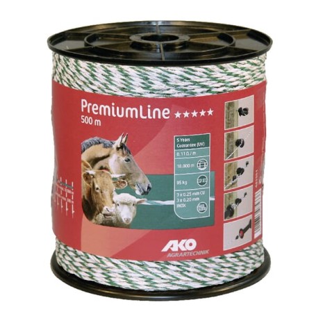 Cablu alb/verde pentru gard 500m