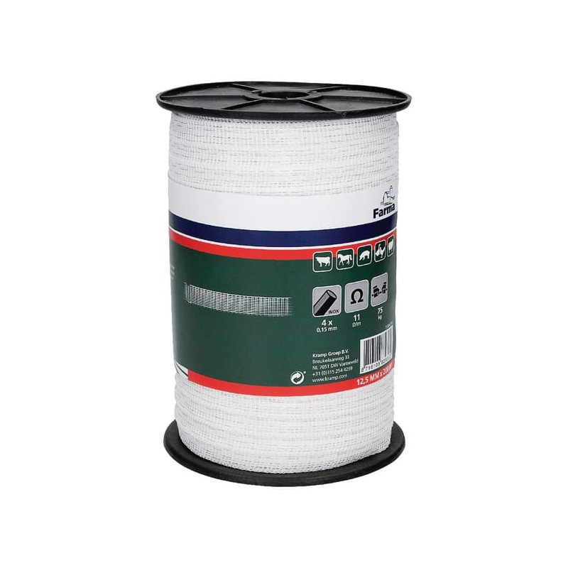 Bandă gard electric 12,5mm 200m 4x0,15mm fire oțel inoxidabil