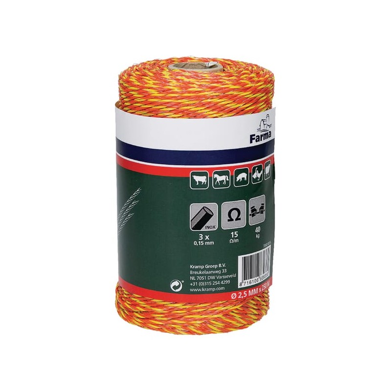 Cablu gard electric 250m 3x0,16mm fire oțel inoxidabil
