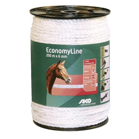 Cablu alb pentru gard 6mm 200m