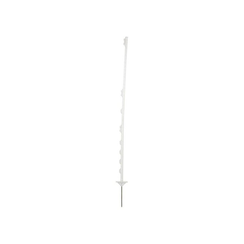 Stâlp gard electric, standard, polipropilenă, 130cm, alb DS (10 buc.)