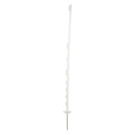Stâlp gard electric, standard, polipropilenă, 130cm, alb DS (10 buc.)